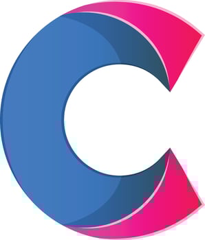 Abstract letter C logo illustration in trendy and minimal style vector