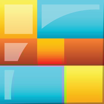 Abstract square logo illustration in trendy and minimal style vector