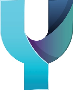 Abstract letter Y logo illustration in trendy and minimal style vector