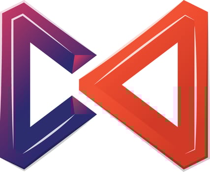 Abstract connection logo illustration in trendy and minimal style vector