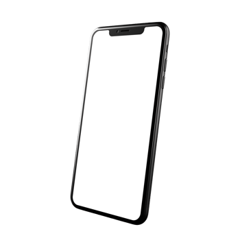 Black phone model render isolated png