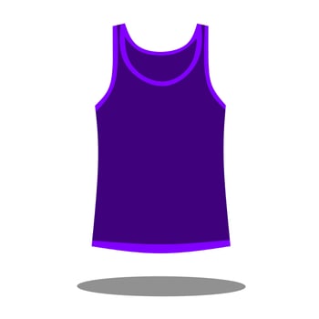 vector illustration of clothes, t-shirts on display, can be re-edited