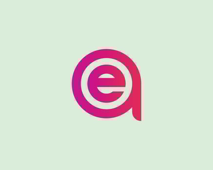 EA AE logo design vector template