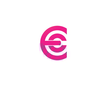 EC CE logo design vector template