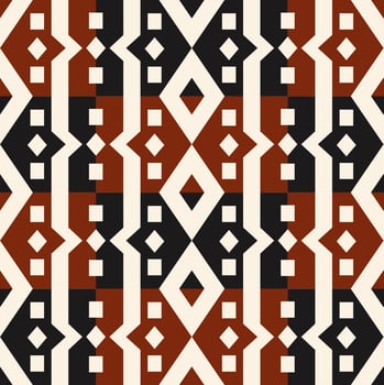 Geometric colorful pattern. Geometric red-black checkered seamless pattern background. Ethnic geometric stripes pattern. Use for fabric, interior decoration element, upholstery, wrapping. vector