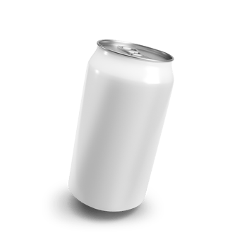Drink water can realistic shadow png