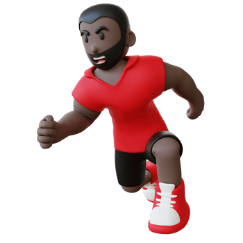 3d illustration of a guy running png