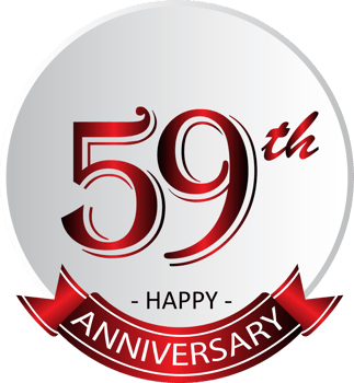 59th anniversary celebration label png