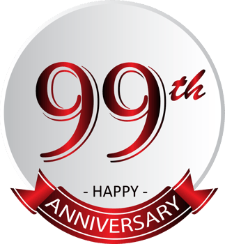 99th anniversary celebration label png