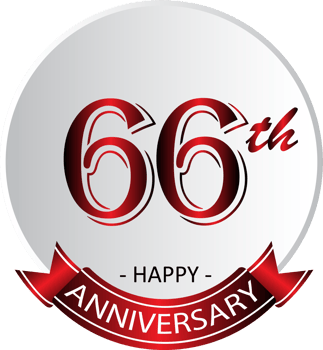 66th anniversary celebration label png
