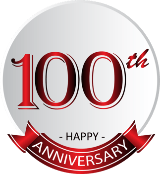 100th anniversary celebration label png