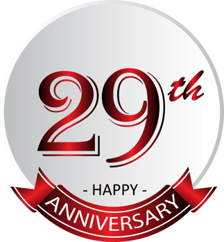 29th anniversary celebration label png