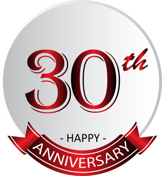 30th anniversary celebration label png
