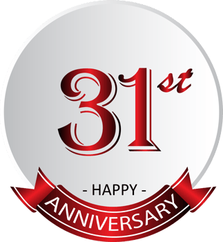 31st anniversary celebration label png