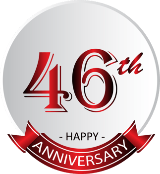 46th anniversary celebration label png