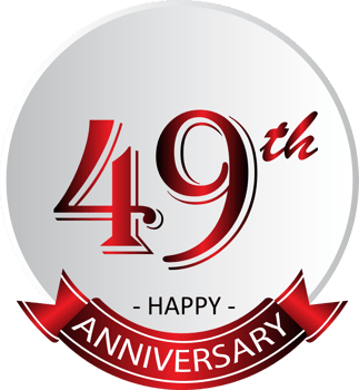 49th anniversary celebration label png