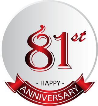 81st anniversary celebration label png