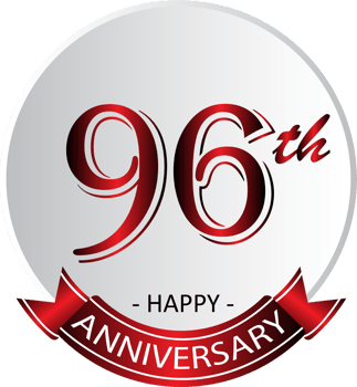 96th anniversary celebration label png