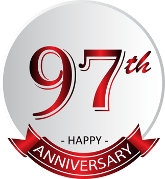 97th anniversary celebration label png