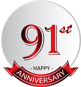 91st anniversary celebration label png