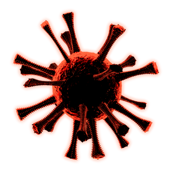 Red Virus 3D render png