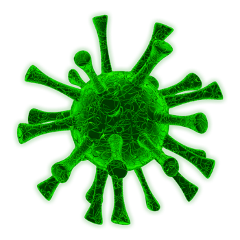 Virus 3D render isolated png