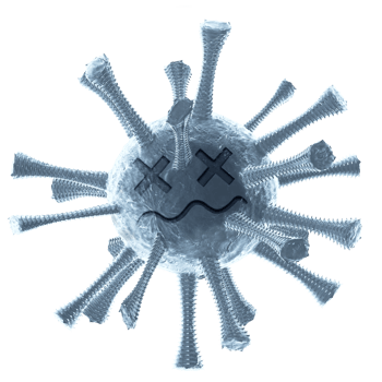 Stop covid virus 3d render isolated png