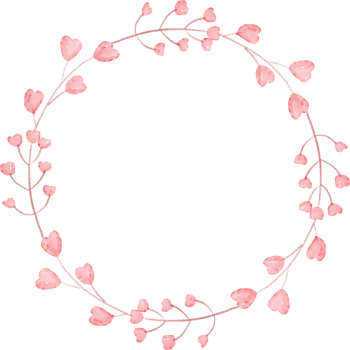 watercolor heart wreath collection for valentines day png