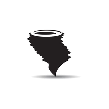tornado icon logo vector design