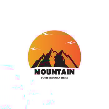 Mountain icon Logo Business Template Vector