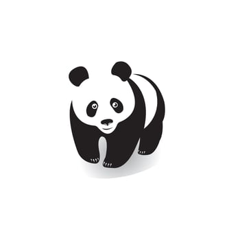 panda icon logo vector design
