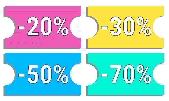 Sale tags set vector badges template. Sale offer price sign. Special offer symbol. Discount promotion. Discount badge shape. Eps10 Vector