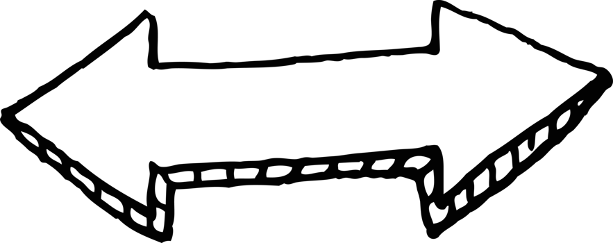 arrow shape doodle hand drawn png
