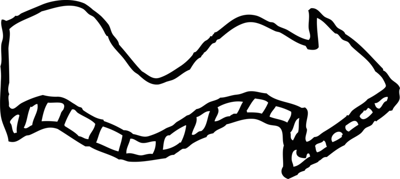 arrow shape doodle hand drawn png