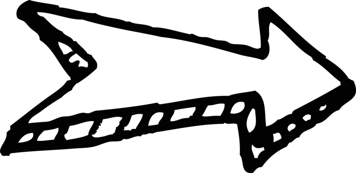 arrow shape doodle hand drawn png
