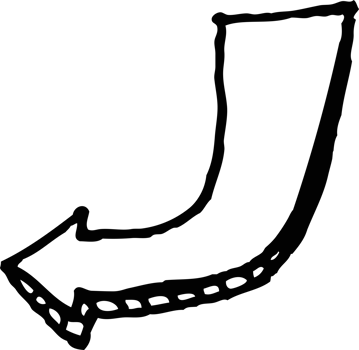 arrow shape doodle hand drawn png