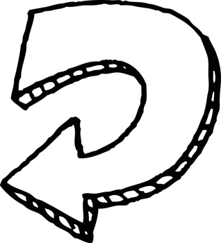 arrow shape doodle hand drawn png