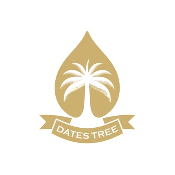 Dates vector logo. Arabian dates tree logo