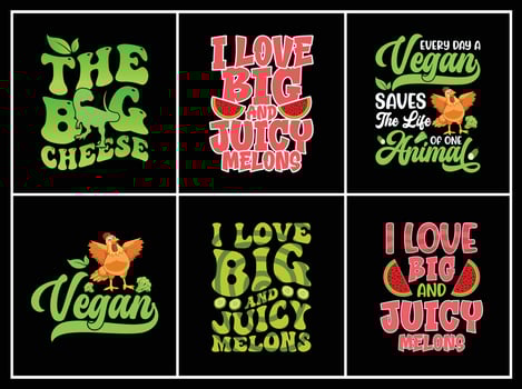 Vegan T-shirt Design Bundle Print vector