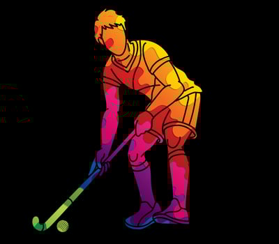 Field Hockey Sport Male Player vector