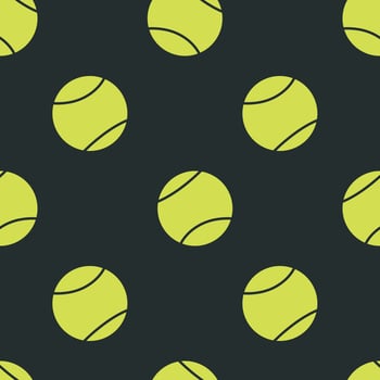 Hand drawn seamless pattern. Tennis balls vector
