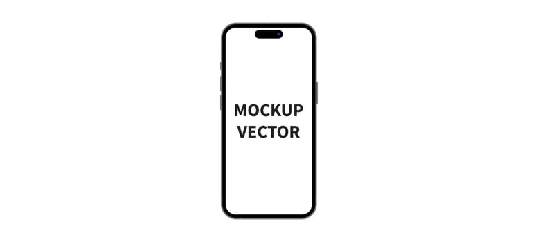 Smartphone Mockup isolated on white background vector