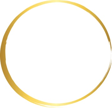 Circle Gold Brush Stroke Design Element Vector