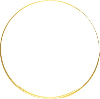Circle Gold Brush Stroke Design Element Vector