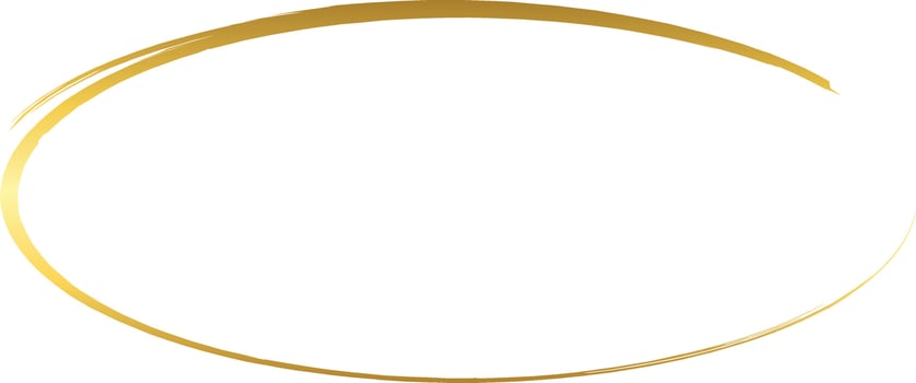 Oval Gold Brush Stroke Design Element Vector