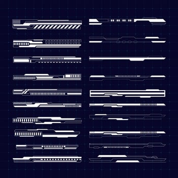 Creative and Interactive Tech Border vector