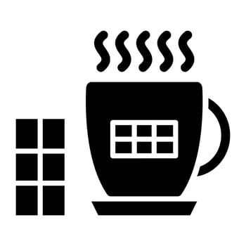 Hot Chocolate Icon Style vector