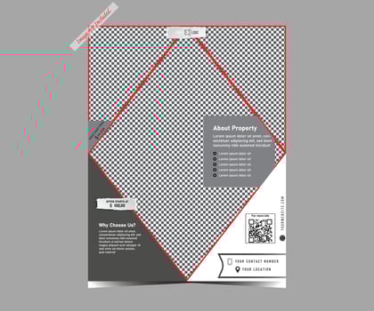 Template vector design for Brochure, AnnualReport, Magazine, Poster, Corporate Presentation, Portfolio, Flyer, infographic, layout modern with blue color size A4, Front and back, Easy to use and edit.