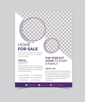 Template vector design for Brochure, AnnualReport, Magazine, Poster, Corporate Presentation, Portfolio, Flyer, infographic, layout modern with blue color size A4, Front and back, Easy to use and edit.