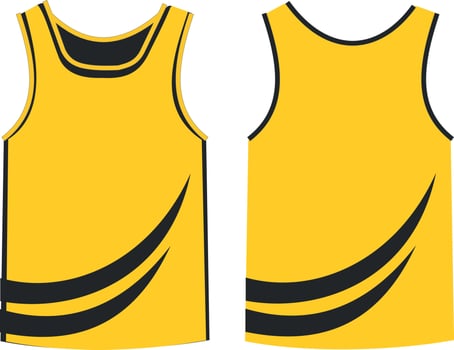 Sleeveless Tank Top Basketball jersey vest design t-shirt template, sports jersey concept with front and back view for Men and women. Basketball,Volleyball jersey,tennis,tank top and badminton uniform vector